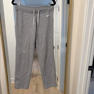 Nike Heather Gray Sweatpants with White Swoosh